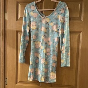 Elegant Floral Long Sleeve Dress